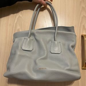 BURBERRY
London Grainy Calfskin Medium Baynard Tote - Sky Blue